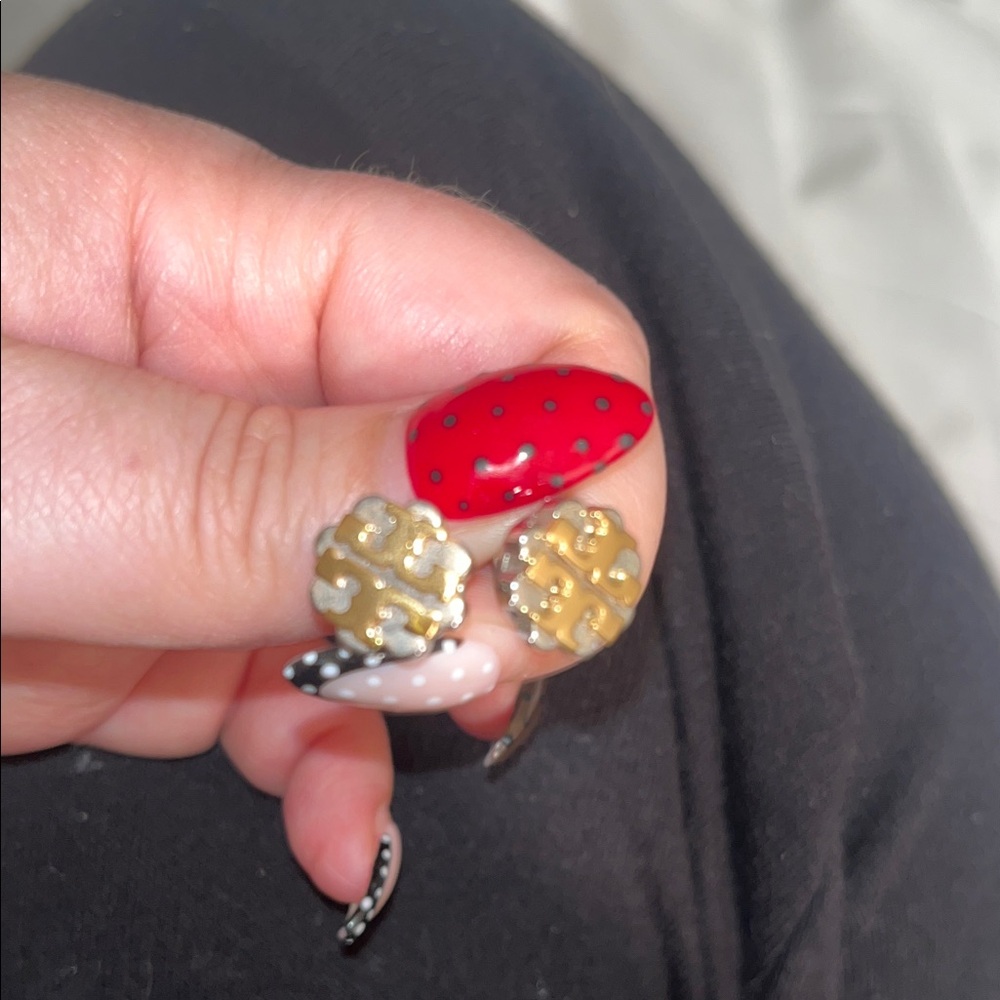 Tory Burch Gold and Silver Earrings